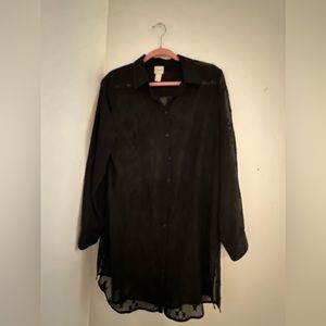 Chicos Black Button-down Blouse